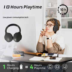 9D Surround Sound Wireless Bluetooth Headphones Deep Bass Headset Sports Gaming Earphones Noise Reduction Music Player In HD Mic