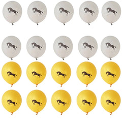 10pcs Horse Balloons Set Party Decor Confetti Sequin Balloons Foil Latex Party Balloons Kid Aldult Cowboy Cowgirl Birthday Party