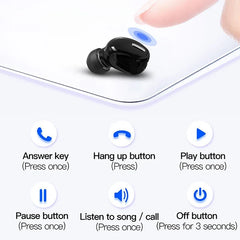 New Wireless Earphones Bluetooth 5.0 Headphones With Mic in-Ear Sports Waterproof TWS Earbuds Bluetooth Handsfree Single Headset