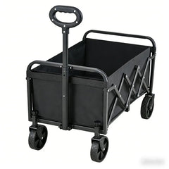 Outdoor garden camping large-capacity folding trolley, portable, detachable, compact and lightweight picnic camping cart