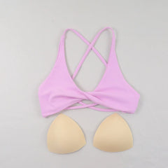 Sexy Slim Shoulder Straps Somfortable High Stretch Sports Underwear Gym Workout Breathable Detachable Yoga Bra