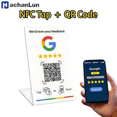 NFC215 Programmable for Google Review Card NFC Station Table 13.56Mhz QR code can be independently set to link Standing Card
