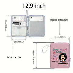 Shockproof Tablet Sleeve for iPad 10.9/12.9inch Tablet Bag Portable Large Capacity Storage Tablet Carrying Case Tech Accessory