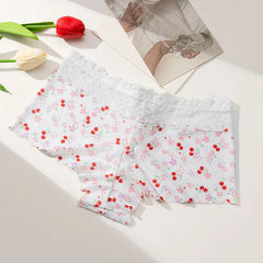 BZEL Fashion Women's Panties Lace Sexy Leopard Hollow Lingerie Charming Underwear Breathable Boxers Woman Boyshorts Underpants