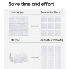 70cmx1/5/10m 3D Wallpaper Decoration Self-adhesive Antique Foam Brick Wallpaper Living Room Bedroom Waterproof 3d Wall Sticker