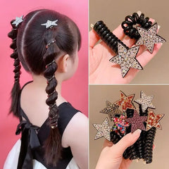 rope adult telephone cable ring Rabbit Cute Hair Ring Large Frosted Adult Hair Tie  head ring Children's telephone hephone Cable