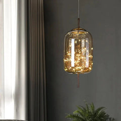 Modern Led Pendant Lamp Glass Ceiling Hanging Lights Fixture Luminaire Chandeliers Lustres Suspension Luminaire Bedroom Decor