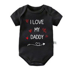 I Love My Daddy Toddler Boys Girls Summer Short Sleeve Bodysuit Gender Neutral Baby Romper Infant Clothes Father's Day Best Gift