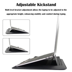 Portable 13 15 inch Adjustable Stand Laptop Sleeve with Mouse Pad Ultra Thin Tablet Case Portable Shockproof for HP/Dell/Surface
