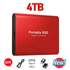 Reliable Brand 1TB External Hard Drive  Portable SSD  2TB 4TB  USB 3.1 High Speed Solid State Disk Data Storage
