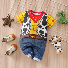 0-18months cosplay newborns Baby Clothes One-Piece Cartoon Anime short-Sleeved Trousers Banquet Summer Fashion neonatal clothing