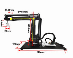 Arduino 4 DOF Metal Manipulator Mechanical Robot Arm Claw Kit with 20KG Digital Servo Motors DIY Arm
