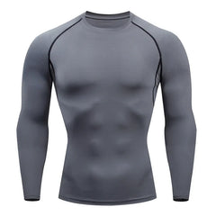 Compression Shirts Men's Rashguard Quick Dry Gym Fitness Shirts Spring Beach Surfing Athletic Sport Running Workout Tops Tees