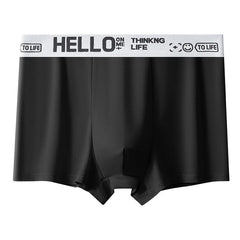 Men's Mid-Waist Thin Briefs Breathable Comfortable Large Size Sports Boxer Shorts Youth Flat Briefs Underwear Polyester Fiber