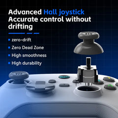 G6 wireless mobile game controller with Hall trigger and Hall joystick supporting switch/pc/android/IOS