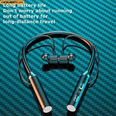 9D BT Earphones Wireless Headphones Magnetic Sport Neckband Neck-hanging TWS Earbuds Wireless Blutooth Headset with Mic