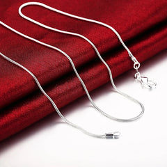 URMYLADY 10pcs Lot 40-75cm 925 Sterling Silver 1MM Snake Chain Necklace for Women Men Fashion Party Wedding Jewelry Gifts