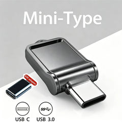 Mini 512GB OTG USB Flash Drive USB 3.0 Type C For iPhone iPad 32G 128GB 256GB Pendrive Samsung Android Laptop Memory Phone Stick