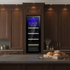 Airo ODM JG80A Luxury Wine Cooler Wooden Showcase Countertop Rack Glass Door Built-In Beverage Refrigerator