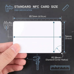 2-50PCS NFC216 NFC215 NFC213 Ntag 213 Chip TAG ISO14443A RFID PVC White Cards For all NFC Android IOS Phone Blank PVC Keycard