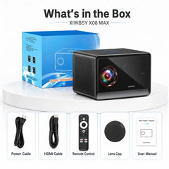 XIWBSY 64GB Google TV Projector 4000ANSI Offline Cinema Beamer 4K HD Video Projector Android 14.0 Sealed Optical Projector