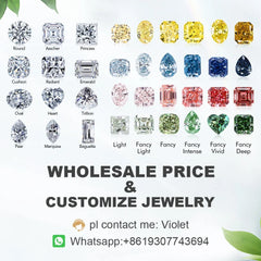 Messi Jewelry With IGI GIA Certificate Round Lab Grown Diamonds 0.5~0.6ct 0.7~0.8ct 0.8~0.9ct 1~1.1ct 1.5ct 1.6~1.7ct Wholesale