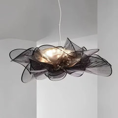 Nordic hallway ceiling chandelier Black/White PVC flower Pendant Lights living room Bedroom lights decoration modern led lights