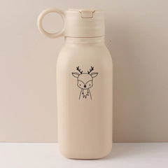 450ml Custom Name Silicone Straw Cup, Personalized Cartoon Pattern
