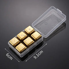 Reusable Whiskey Stones Stainless Steel Ice Cubes Quick-Freeze Wine Cooler Food Grade Metal Pellets Beer Cooler Bar Accessories