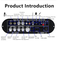 D800 Bluetooth 5.0 Digital Amplifier Board 2.1 Channel 50W+50W+100W HiFi Subwoofer Audio AMP for Home and Outdoor Sound Systems