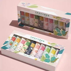 10pcs Hand Cream Box, Scented Hand Cream, Suitable for Chapped, Travel Hand Cream Mini Moisturizing Lotion with Shea