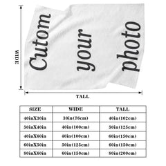 1 Piece of Customized Personalized Blanket Upload Pictures DIY Flannel