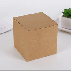 20/50/80Pcs Multi Size Square Kraft Gift Box Black White Brown Fold Packaging Gift Box Proposal Box For Bridal Birthday Party