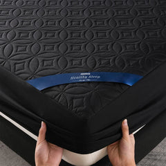 Ultrasonic Quilted Waterproof Antibacterial Mattress Protector Breathable Ultra Soft Noise Free 30CM Deep Pocket Fitted Sheet