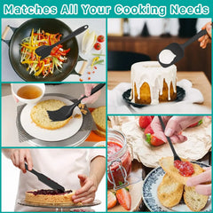 6/9 Pieces Silicone Bakeware Spatula Set Food Grade Non Stick Heat Resistant Spatulas Cooking Kitchen Essentials Baking Tools