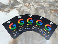13.56MHz Programmable Acrylicl with Self-adhesive Backing NFC Table Sticker Diameter 10CM Google Reviews NFC Sticker NFC 215