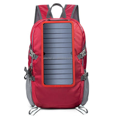 Multi-Function 7W Solar Panel Backpack with Type-C/USB Ports for Emergency Charging