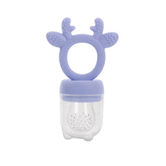 BPA Free Baby Fruit Food Feeder with Dust Cover Deer Silicone Teething Nibbler 3 Colors Toddler Vegetable Feeding Pacifier Teether Toy
