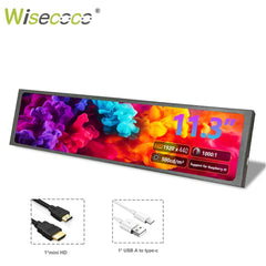11.3/7.84/8.8 Inch Portable Monitor Long Stretched Strip Display 1920x440 IPS LCD Screen for Raspberry Pi AIDA64 PC Laptop