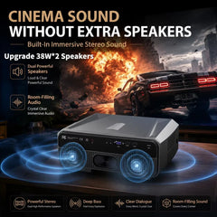 4200ANSI 900D 4K Supported Projector Native 1080P Smart Google TV WiFi 6 TOF Auto Focus Auto Keystone Home Theater Dual Speakers