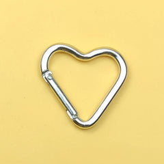 1 Pcs Heart-Shaped Aluminum Carabiner Key Chain Clip Outdoor Keyring