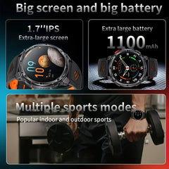 New T-REX3 Ultra 1100mAh Battery SmartWatch 10ATM Waterproof GPS Compass Flashlight 1.7" AMOLED HD Call Sports Smart Watch Men