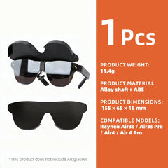 Fonken Lens Hood For RayNeo Air3/Air3s Pro/Air4/Air 4 Pro Glasses Immersive Experience Flip Up Light Shield Cover