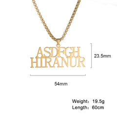 Lemegeton Custom Name Necklace Men Stainless Steel Jewelry Personalized Crown Pendant Customized Punk Thick Chain Party Gifts