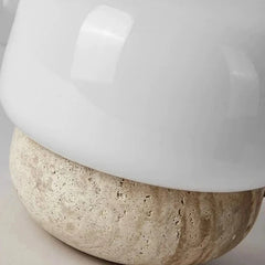 Spain Natural Yellow Travertine Floor Lamp E27 Sofa Bedside Bedroom Apartment Creative Retro Wabi Sabi Mushroom Lighting Lamps