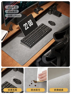 Luxury Crazy Horse PU Mouse Pads Xxl Waterproof  Desk Mat Protective Cover Large Mousepad Computer Laptop Non-slip Desk Pad