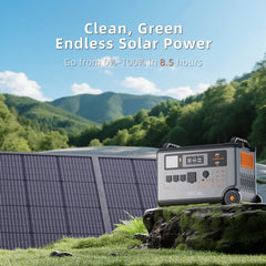 OSCAL PowerMax 3600SE Portable Power Station With 200W Solar Panel, 3600Wh LiFePO4 Battery, Solar Generator optional 200W Solar Panel, 3600W (Surge 7200W) Fast charging Home Backup Battery, Power Supply for Camping, RV