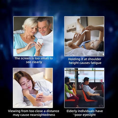 Phone Screen Magnifier 3D HD Tabletop Enlarger Cell Phone Magnifier for Seniors Video Watching Movie Night Home Travel Break