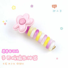rope adult telephone cable ring Rabbit Cute Hair Ring Large Frosted Adult Hair Tie  head ring Children's telephone hephone Cable