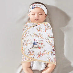 Cotton Baby Swaddle Anti-shock Sleeping Blanket Summer Thin Swaddling Wrap for Newborn Baby Sleeping Bag Bedding Items